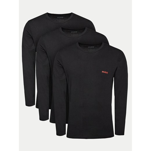 Hugo Komplet 3 longsleeve 50492631 Czarny Regular Fit ze sklepu MODIVO w kategorii T-shirty męskie - zdjęcie 184623394