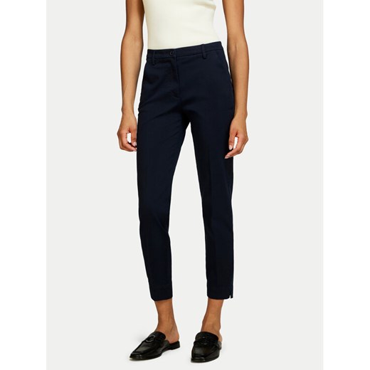 Sisley Chinosy 4BYW55AH6 Granatowy Regular Fit ze sklepu MODIVO w kategorii Spodnie damskie - zdjęcie 184623433