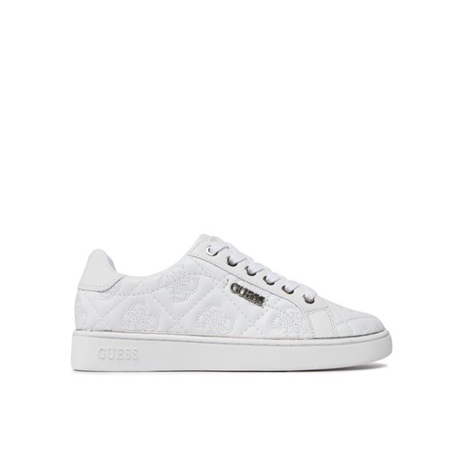 Guess Sneakersy Beckie10 FLPB10 FAL12 Biały ze sklepu MODIVO w kategorii Trampki damskie - zdjęcie 184623450