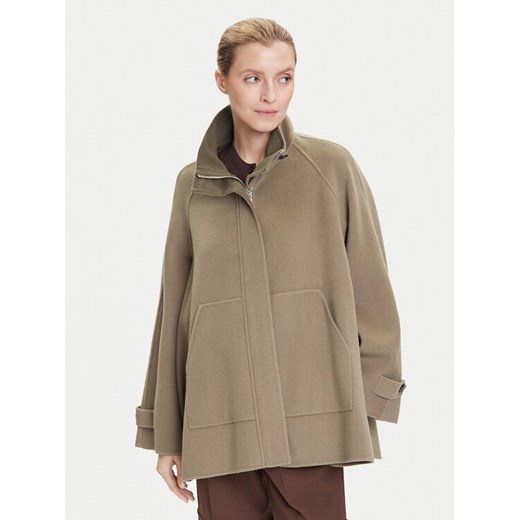 MAX&Co. Płaszcz wełniany Letizia 2526086071200 Zielony Oversize ze sklepu MODIVO w kategorii Płaszcze damskie - zdjęcie 184623490