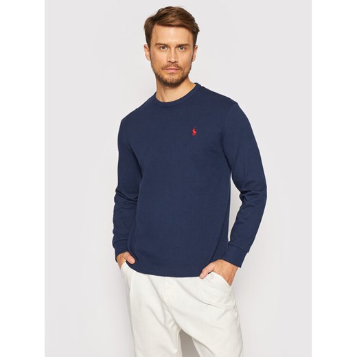 Polo Ralph Lauren Longsleeve Classics 710842632004 Granatowy Regular Fit ze sklepu MODIVO w kategorii T-shirty męskie - zdjęcie 184623581