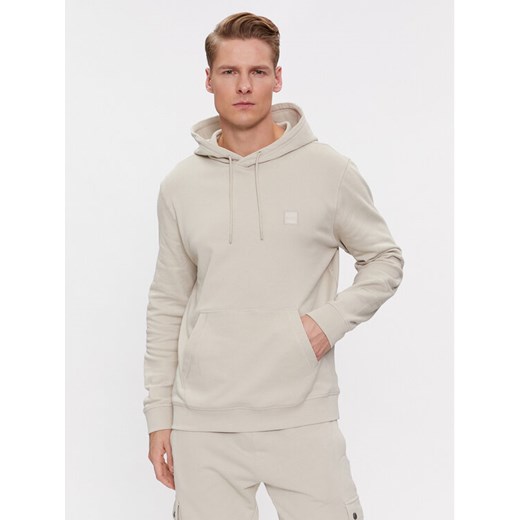 Boss Bluza Wetalk 50509314 Beżowy Regular Fit ze sklepu MODIVO w kategorii Bluzy męskie - zdjęcie 184623592