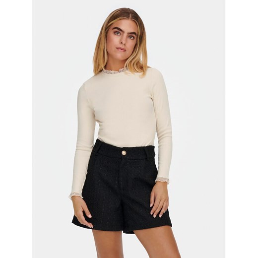 ONLY Bluzka Leslie 15277888 Beżowy Regular Fit ze sklepu MODIVO w kategorii Bluzki damskie - zdjęcie 184623601