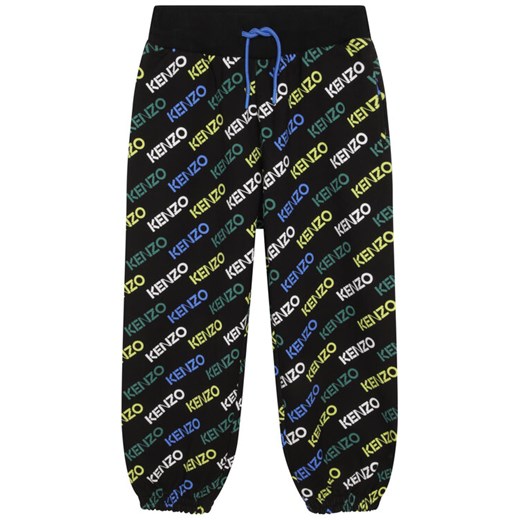 Kenzo Kids Spodnie dresowe K24291 S Czarny Regular Fit ze sklepu MODIVO w kategorii Spodnie chłopięce - zdjęcie 184623640