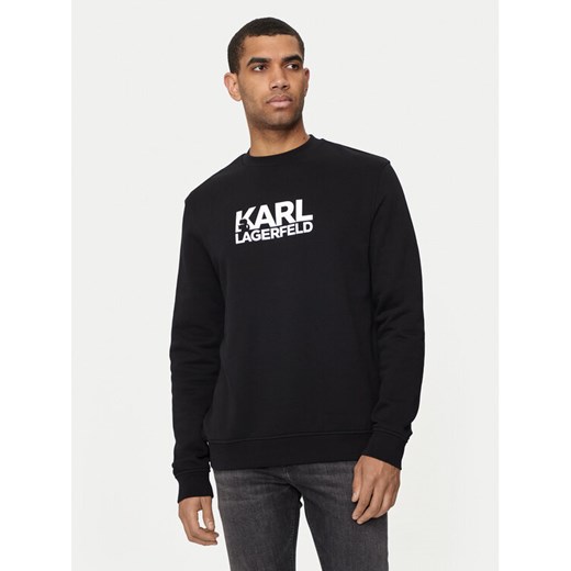 KARL LAGERFELD Bluza 705091 543917 Czarny Regular Fit ze sklepu MODIVO w kategorii Bluzy męskie - zdjęcie 184623650