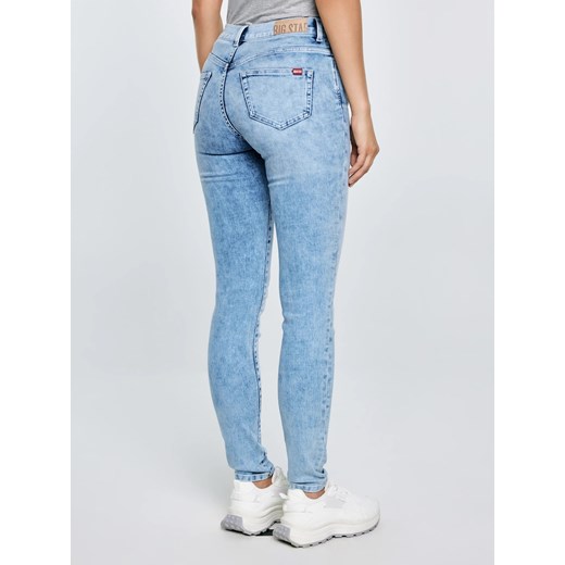 Jeansy damskie skinny marmurkowe jasnoniebieskie Adela 138 ze sklepu Big Star w kategorii Jeansy damskie - zdjęcie 184626023