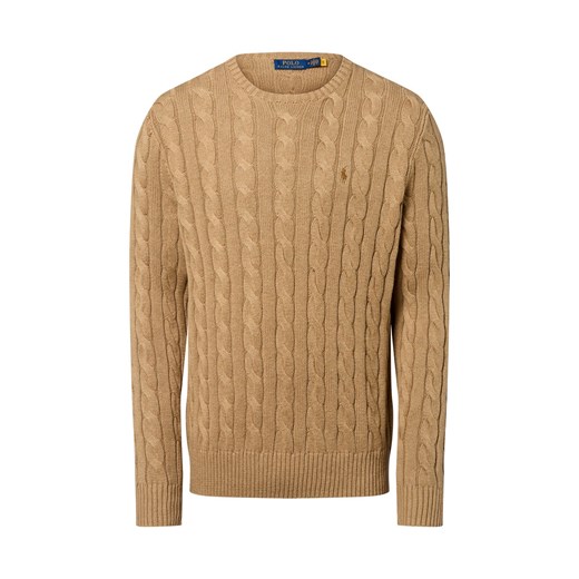 Polo Ralph Lauren Męski sweter z dzianiny Mężczyźni dzianina grubo tkana melanżowy jednolity ze sklepu vangraaf w kategorii Swetry męskie - zdjęcie 184627194