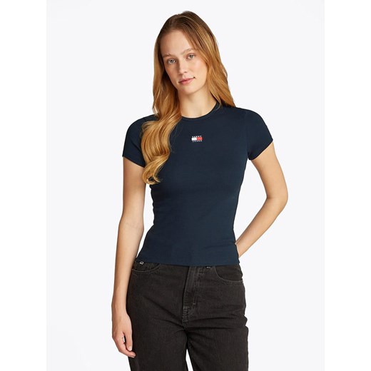 TOMMY JEANS Koszulka w kolorze granatowym ze sklepu Limango Polska w kategorii Bluzki damskie - zdjęcie 184627512