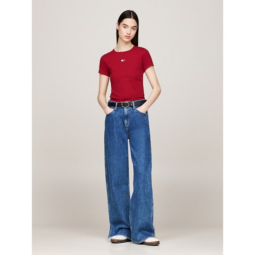 TOMMY JEANS Koszulka w kolorze bordowym ze sklepu Limango Polska w kategorii Bluzki damskie - zdjęcie 184627521