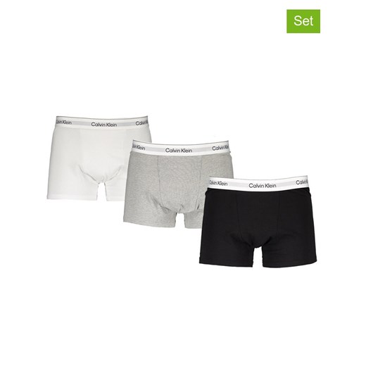CALVIN KLEIN UNDERWEAR Bokserki (3 pary) w kolorze czarnym, białym i szarym ze sklepu Limango Polska w kategorii Majtki męskie - zdjęcie 184627691