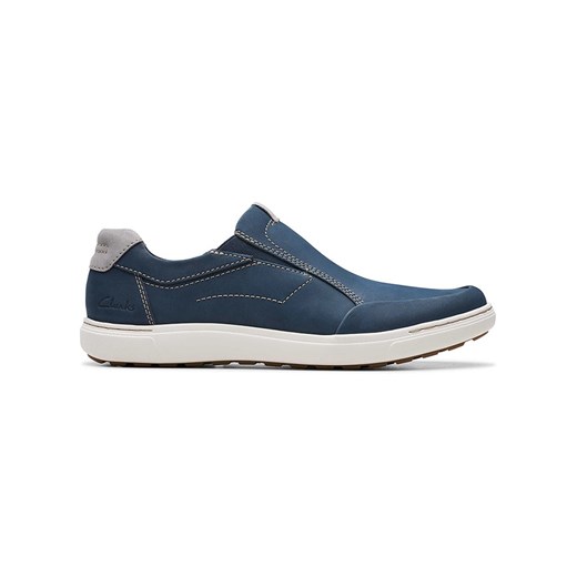 Clarks Skórzane slippersy &quot;Mapstone Step&quot; w kolorze granatowym ze sklepu Limango Polska w kategorii Buty sportowe męskie - zdjęcie 184628961