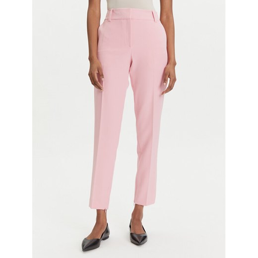 HUGO Spodnie materiałowe Hedima-1 50544742 Różowy Slim Fit ze sklepu MODIVO w kategorii Spodnie damskie - zdjęcie 184629080