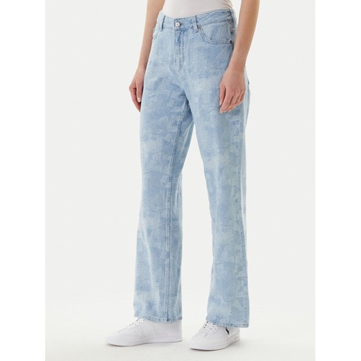 Mustang Jeansy Madison 1016002 Błękitny Wide Fit ze sklepu MODIVO w kategorii Jeansy damskie - zdjęcie 184629103