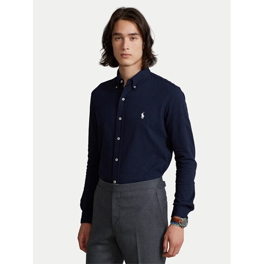 Polo Ralph Lauren Koszula 710654408016 Granatowy Regular Fit ze sklepu MODIVO w kategorii Koszule męskie - zdjęcie 184629110