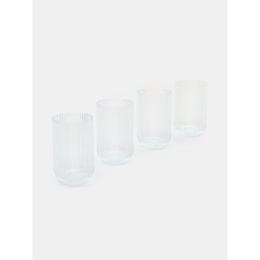 Sinsay - Ryflowane szklanki 4 pack - wielobarwny Sinsay One Size Sinsay