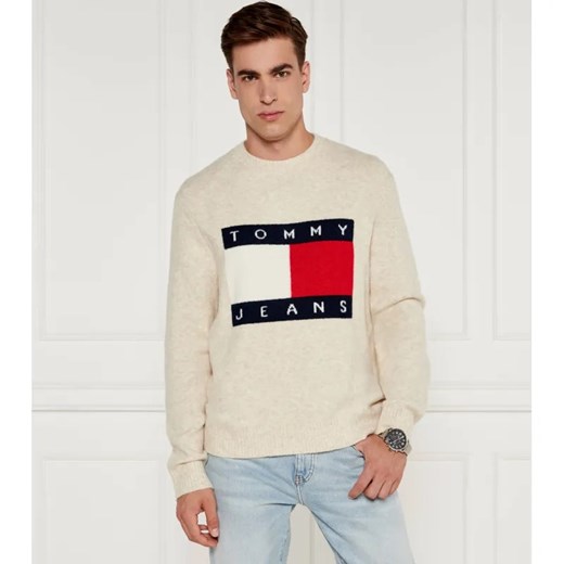 Tommy Jeans Sweter | Regular Fit | z dodatkiem wełny ze sklepu Gomez Fashion Store w kategorii Swetry męskie - zdjęcie 184630764