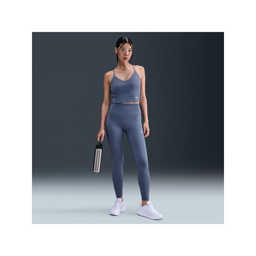 Damskie legginsy o pełnej długości z wysokim stanem Nike One - Niebieski ze sklepu Nike poland w kategorii Spodnie damskie - zdjęcie 184631252