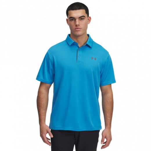 Męska koszulka polo Under Armour Tech Polo - niebieska ze sklepu Sportstylestory.com w kategorii T-shirty męskie - zdjęcie 184631414