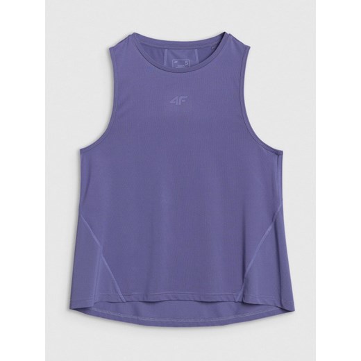 Damski top treningowy 4F 4FRSS25TFSLF415 - niebieski ze sklepu Sportstylestory.com w kategorii Bluzki damskie - zdjęcie 184631461