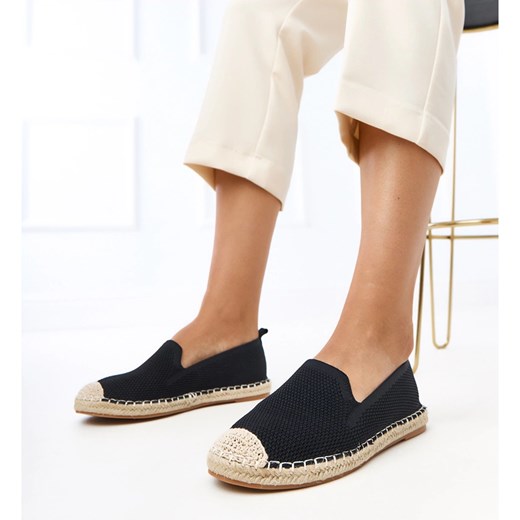 Czarne espadryle na platformie Luna ze sklepu ButyModne.pl w kategorii Espadryle damskie - zdjęcie 184632303
