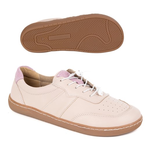 Olivier Buty Damskie Barefoot Skóra Minimalistyczne Szerokie Aria pudrowy róż różowe ze sklepu ButyModne.pl w kategorii Mokasyny męskie - zdjęcie 184632352