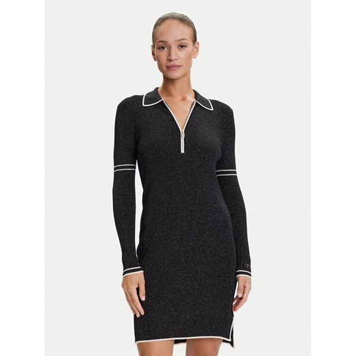 Liu Jo Sport Sukienka dzianinowa TF5028 MS49I Czarny Regular Fit ze sklepu MODIVO w kategorii Sukienki - zdjęcie 184632554