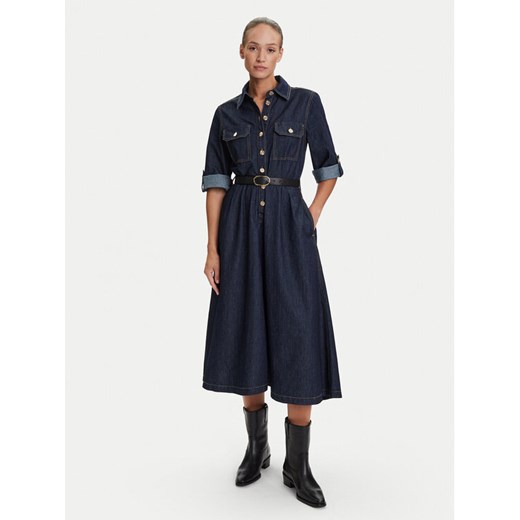 Liu Jo Sukienka jeansowa UF5148 D0268 Granatowy Regular Fit ze sklepu MODIVO w kategorii Sukienki - zdjęcie 184632570