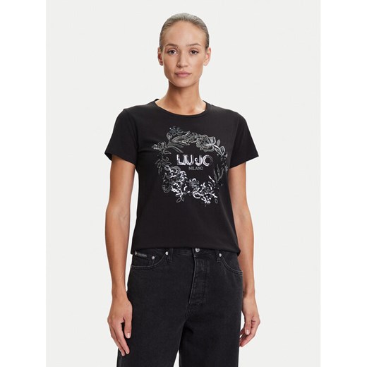 Liu Jo Sport T-Shirt TF5162 JS923 Czarny Regular Fit ze sklepu MODIVO w kategorii Bluzki damskie - zdjęcie 184632582