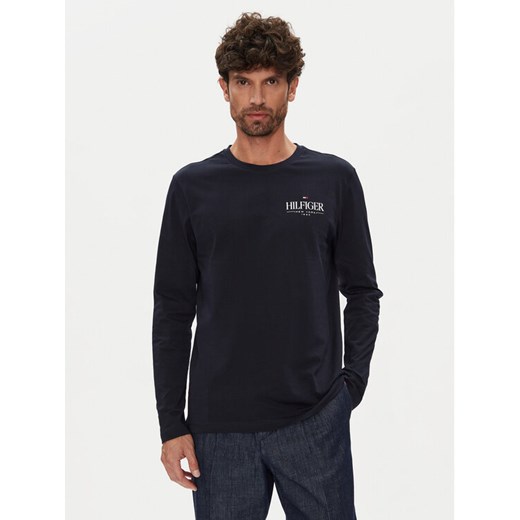 Tommy Hilfiger Longsleeve Stack MW0MW41293 Granatowy Regular Fit ze sklepu MODIVO w kategorii T-shirty męskie - zdjęcie 184632694