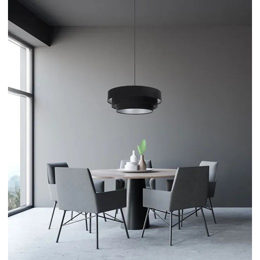 Czarno-srebrna potrójna lampa wisząca - S438-LEN Lumes One Size wyprzedaż Edinos.pl