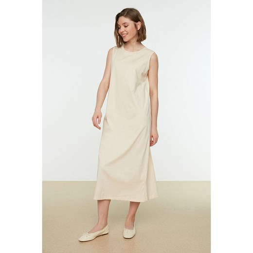 trendyol Sukienka w kolorze beżowym Trendyol S okazja Limango Polska