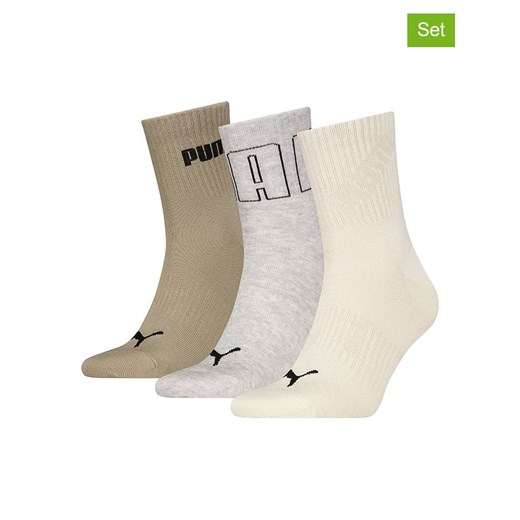 Puma Skarpety (3 pary) w kolorze szaro-beżowym Puma 43-46 okazja Limango Polska