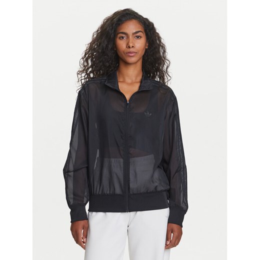 adidas Bluza adicolor Sheer JN6130 Czarny Loose Fit ze sklepu MODIVO w kategorii Bluzy damskie - zdjęcie 184635172