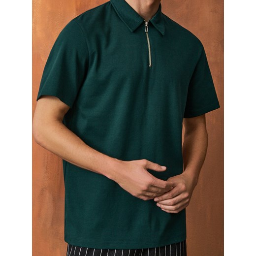 Sinsay - Koszulka polo - zielony Sinsay L Sinsay