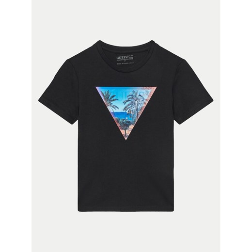 Guess T-Shirt L5GI26 K8HM4 Czarny Regular Fit ze sklepu MODIVO w kategorii T-shirty chłopięce - zdjęcie 184637623
