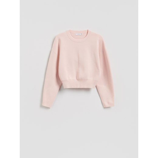 Reserved - Sweter z wiskozą - pastelowy róż ze sklepu Reserved w kategorii Swetry damskie - zdjęcie 184638132