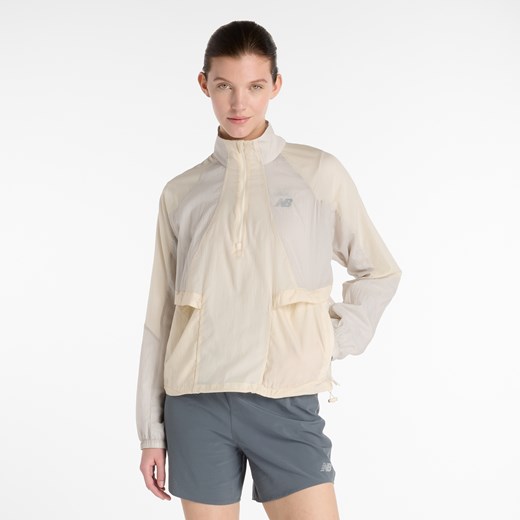 Kurtka damska New Balance WO53206LIN – beżowa ze sklepu New Balance Poland w kategorii Kurtki damskie - zdjęcie 184638194