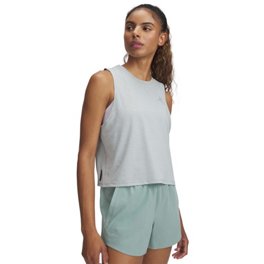 Damski top treningowy Under Armour Vanish Energy Crop Tank - szary ze sklepu Sportstylestory.com w kategorii Bluzki damskie - zdjęcie 184638271