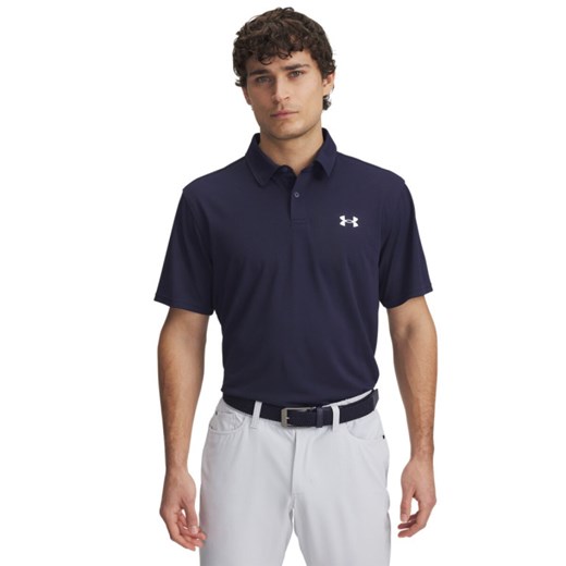 Męska koszulka do golfa Under Armour UA T2G Pique Polo - granatowa ze sklepu Sportstylestory.com w kategorii T-shirty męskie - zdjęcie 184638333