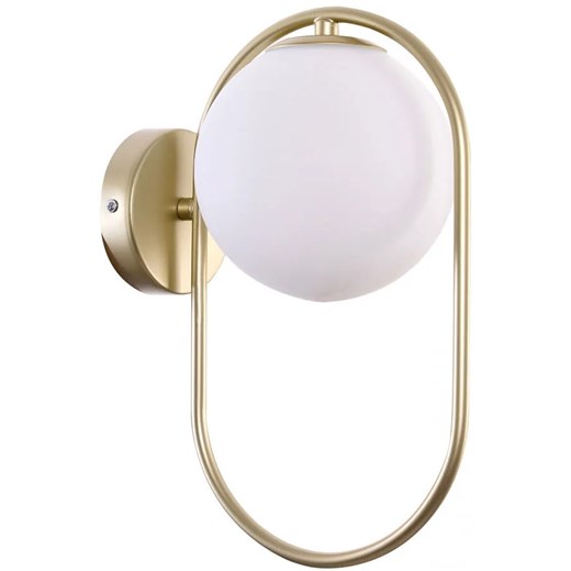 Nowoczesny kinkiet metalowy do salonu mosiądz - K060-Simmons Elior One Size Edinos.pl