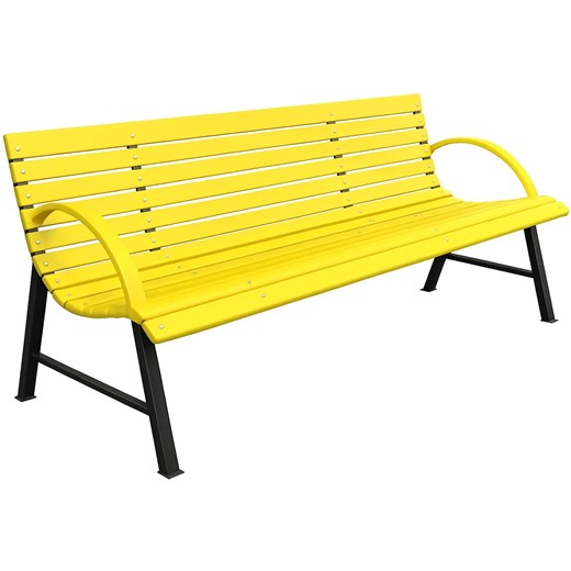 Żółta ławka ogrodowa 120 cm - Alexis Elior One Size Edinos.pl