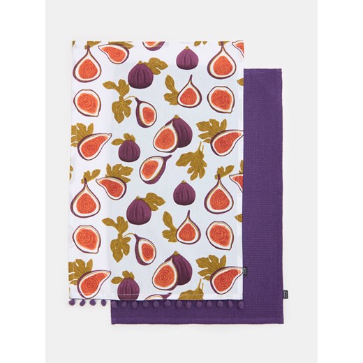 Sinsay - Ścierki kuchenne 2 pack we wzory - wielobarwny Sinsay One Size Sinsay