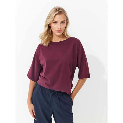 Mohito - T-shirt z wiskozą - oliwkowy Mohito S Mohito