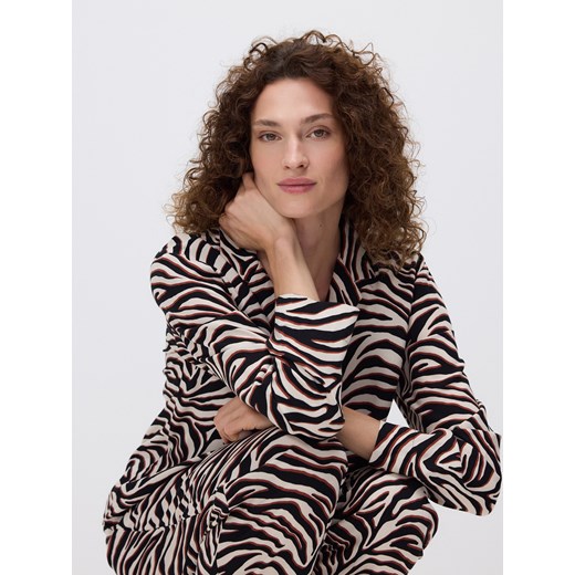 Reserved - Dwuczęściowa piżama ze zwierzęcym nadrukiem - czarny Reserved XL Reserved
