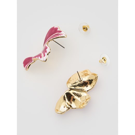 Reserved - Kolczyki o nieregularnym kształcie - różowy Reserved ONE SIZE Reserved