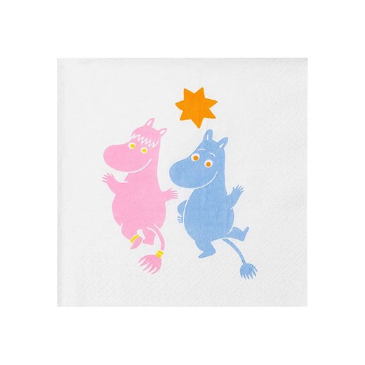 Moomin Serwetki (20 szt.) &quot;Party&quot; w kolorze błękitno-jasnoróżowym ze sklepu Limango Polska w kategorii Akcesoria kuchenne - zdjęcie 184643414