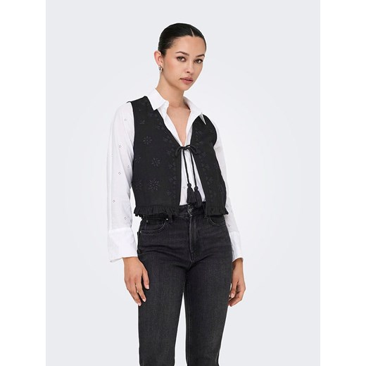 ONLY Top w kolorze czarnym ze sklepu Limango Polska w kategorii Bluzki damskie - zdjęcie 184643443