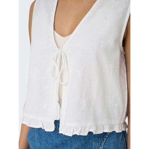 ONLY Top w kolorze białym M okazyjna cena Limango Polska