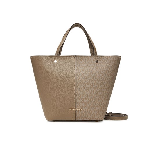 Torebka MICHAEL Michael Kors Flora 30T5GFFT2B Beżowy ze sklepu eobuwie.pl w kategorii Torby Shopper bag - zdjęcie 184643892