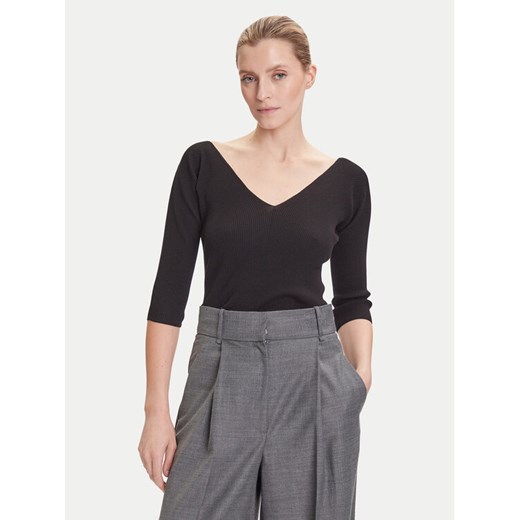 Weekend Max Mara Bluzka Oceano 2525366031 Czarny Slim Fit ze sklepu MODIVO w kategorii Bluzki damskie - zdjęcie 184644761